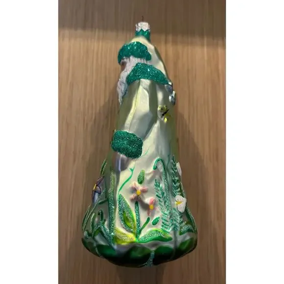 Patricia Breen Rainforest Santa Claus Blown Glass Large Ornament 7" 1998